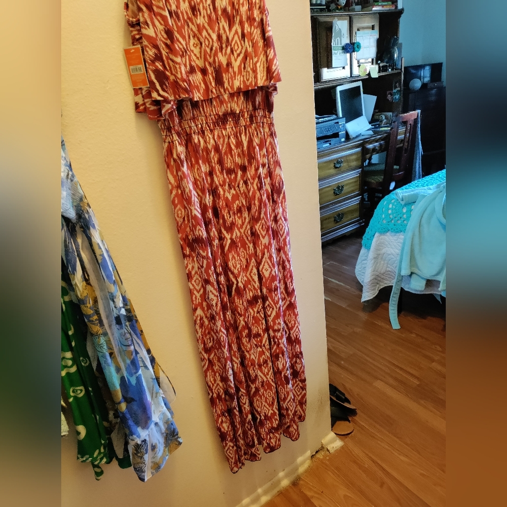 Women's spaghetti strap maxi sun dress
